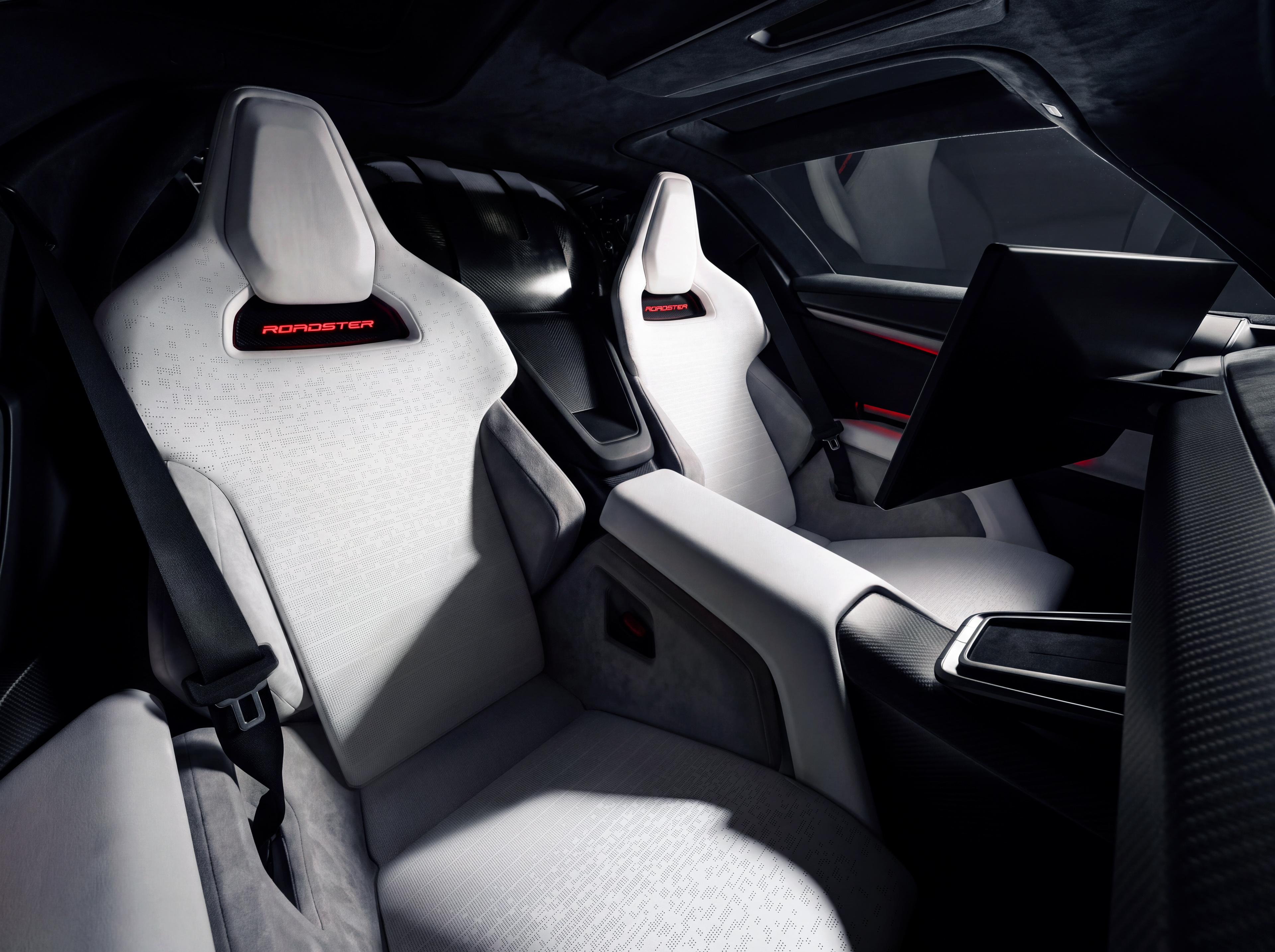 Tesla Roadster sport seats render
