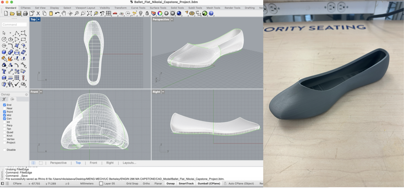 3D printed dress shoe prototype